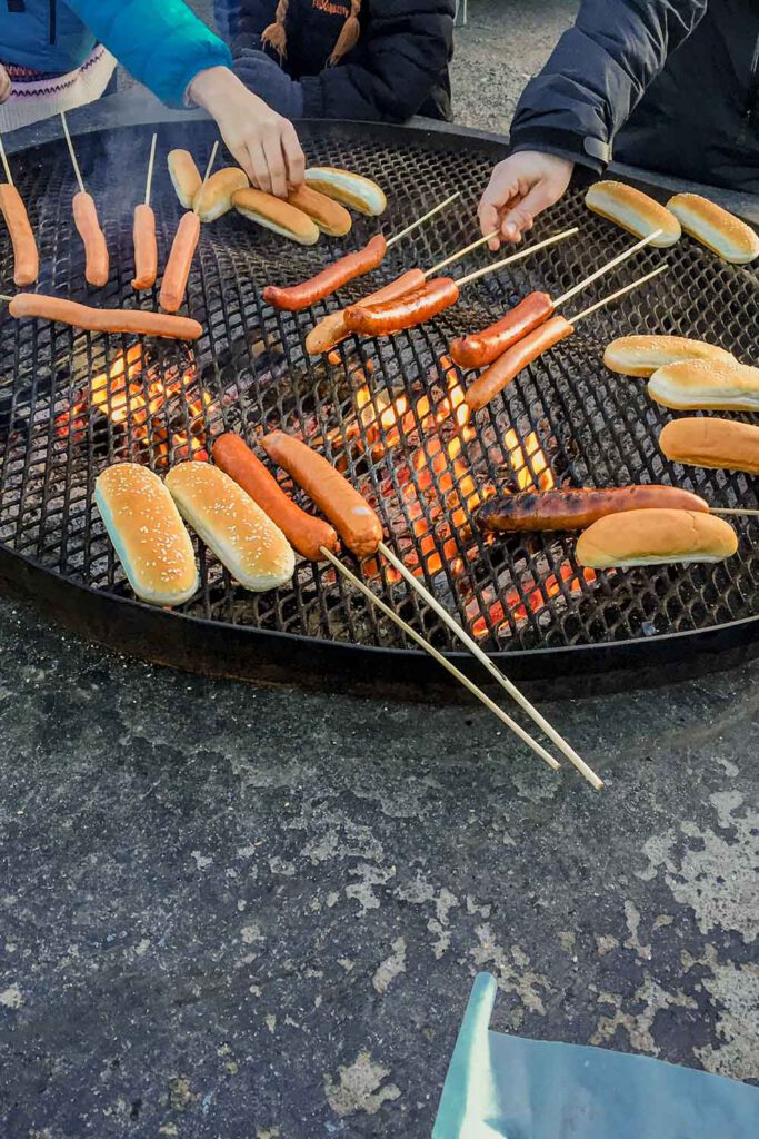 Grilling Sausages in Tyresta - La Vie En Marine