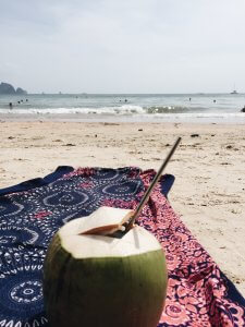 long drink in a coconut