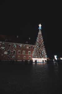 Christmas Time in Warsaw - Christmas Tree And Light Show at Plac Zamkovy