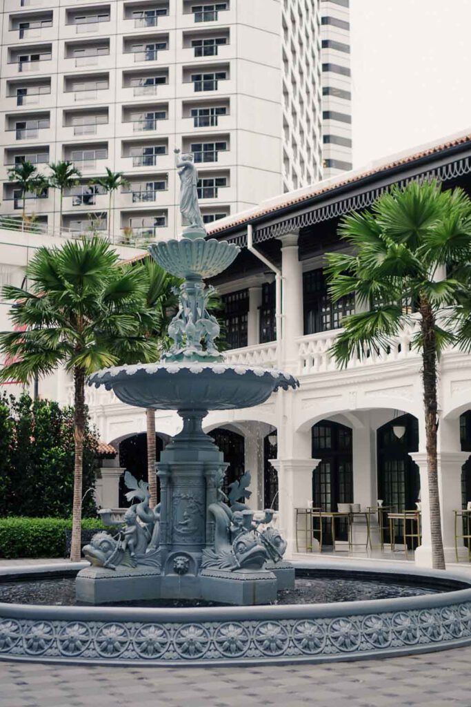 Fountain in the Raffles Hotel