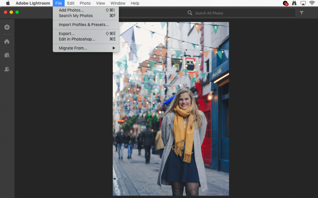 import lightroom presets