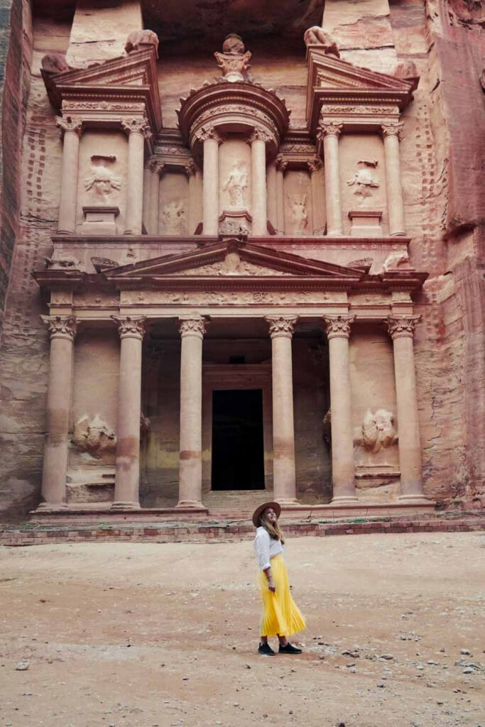 Girl in front of Petra