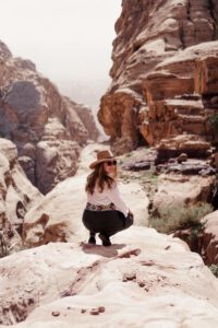 girl in front of the desert