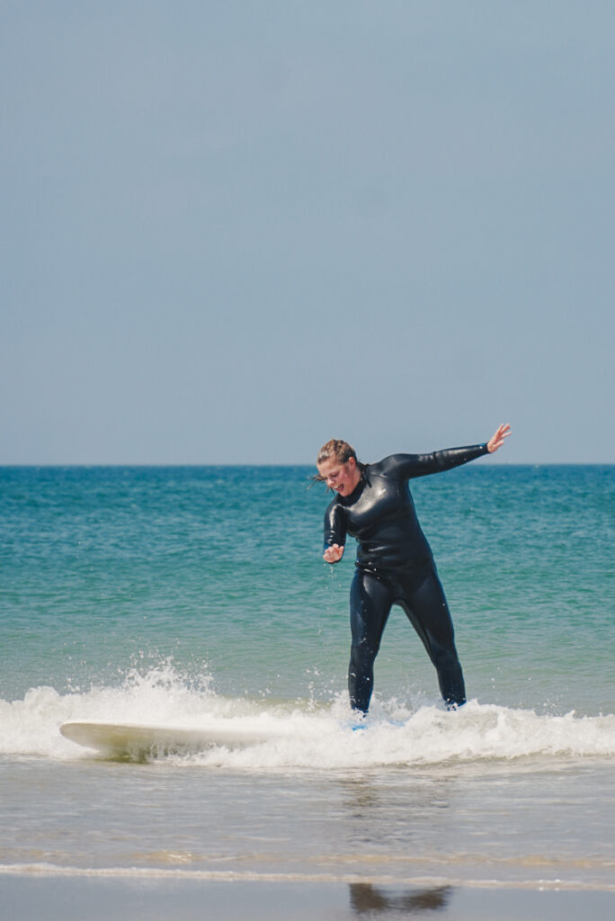 learning how to surf