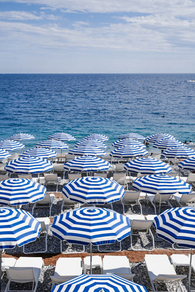 Aren't these umbrellas at Nice Beach the prettiest?