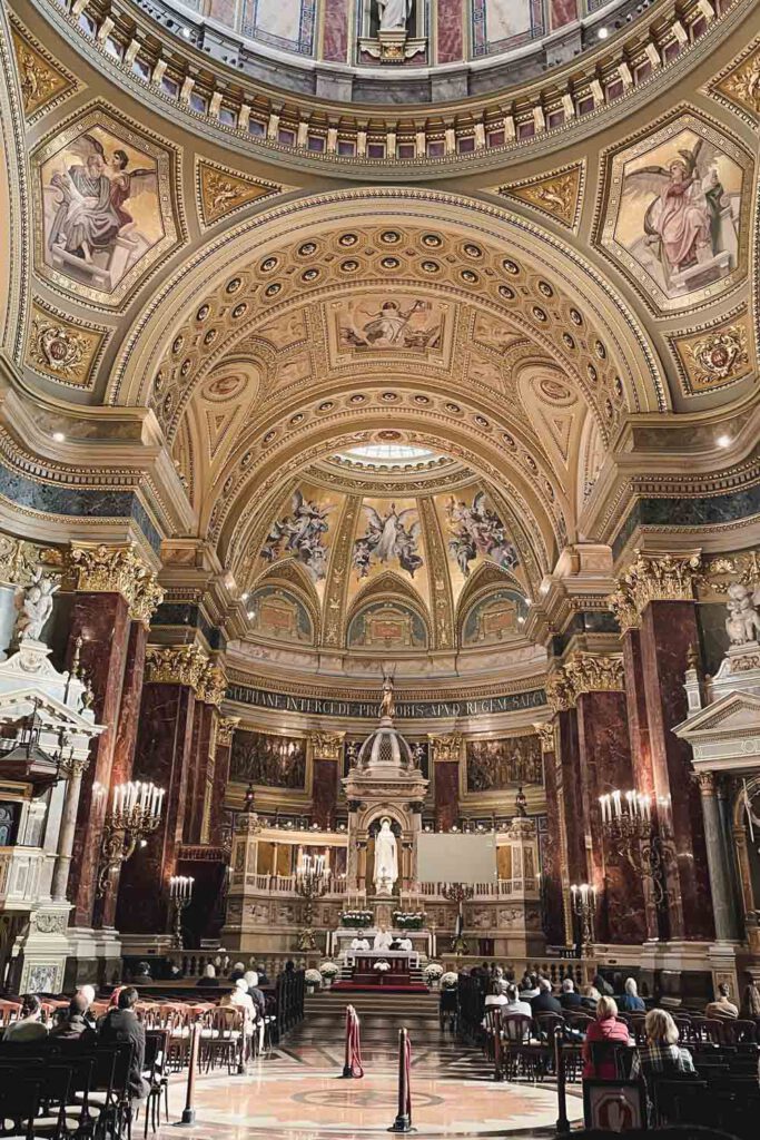 Travel Guide to Budapest - Inside St Stephens Basilica