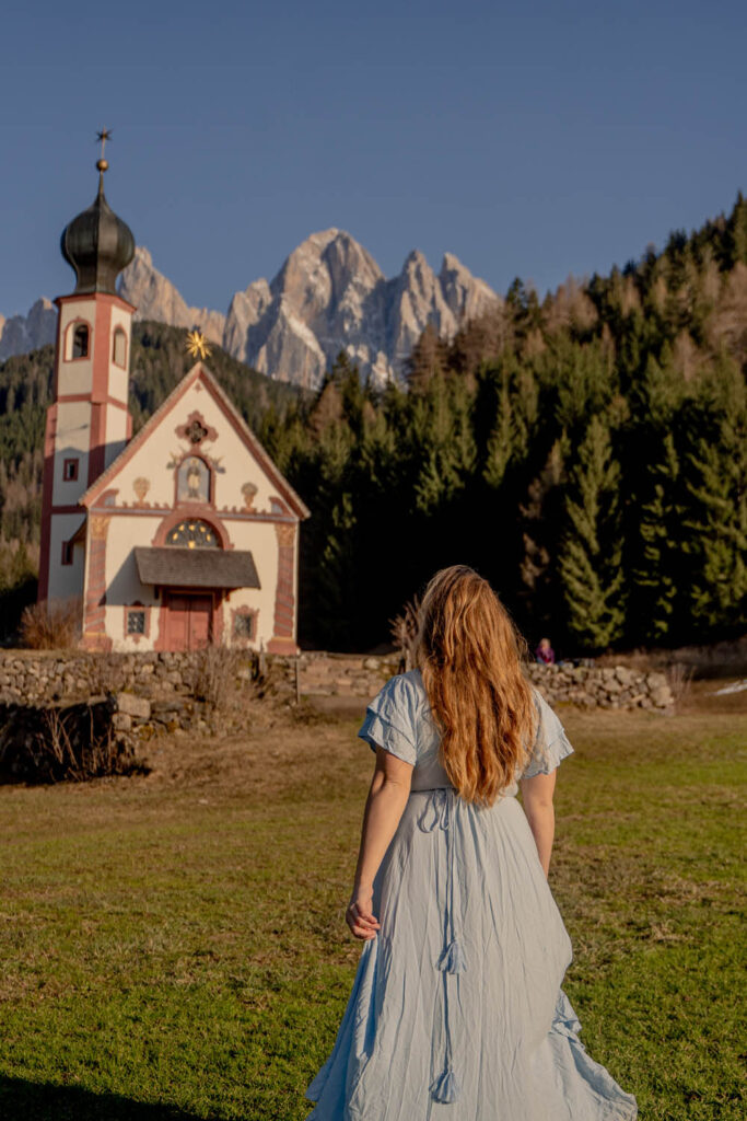 The Church of St. John is one of the top places in the Dolomites. 