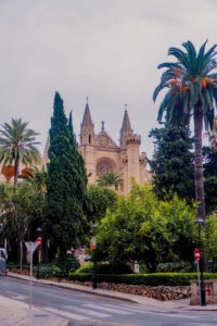 Top Places of Mallorca - Palma Cathedral from Ramblas