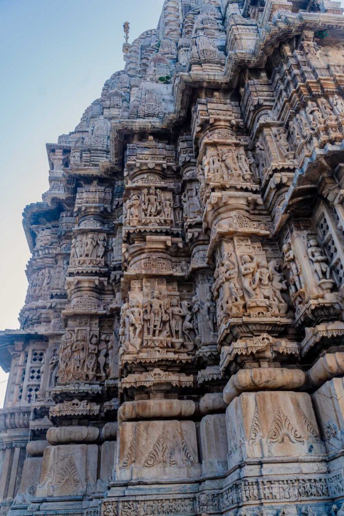 Beautiful Carvings at Jagdish Temple, one of the top places of Udaipur.